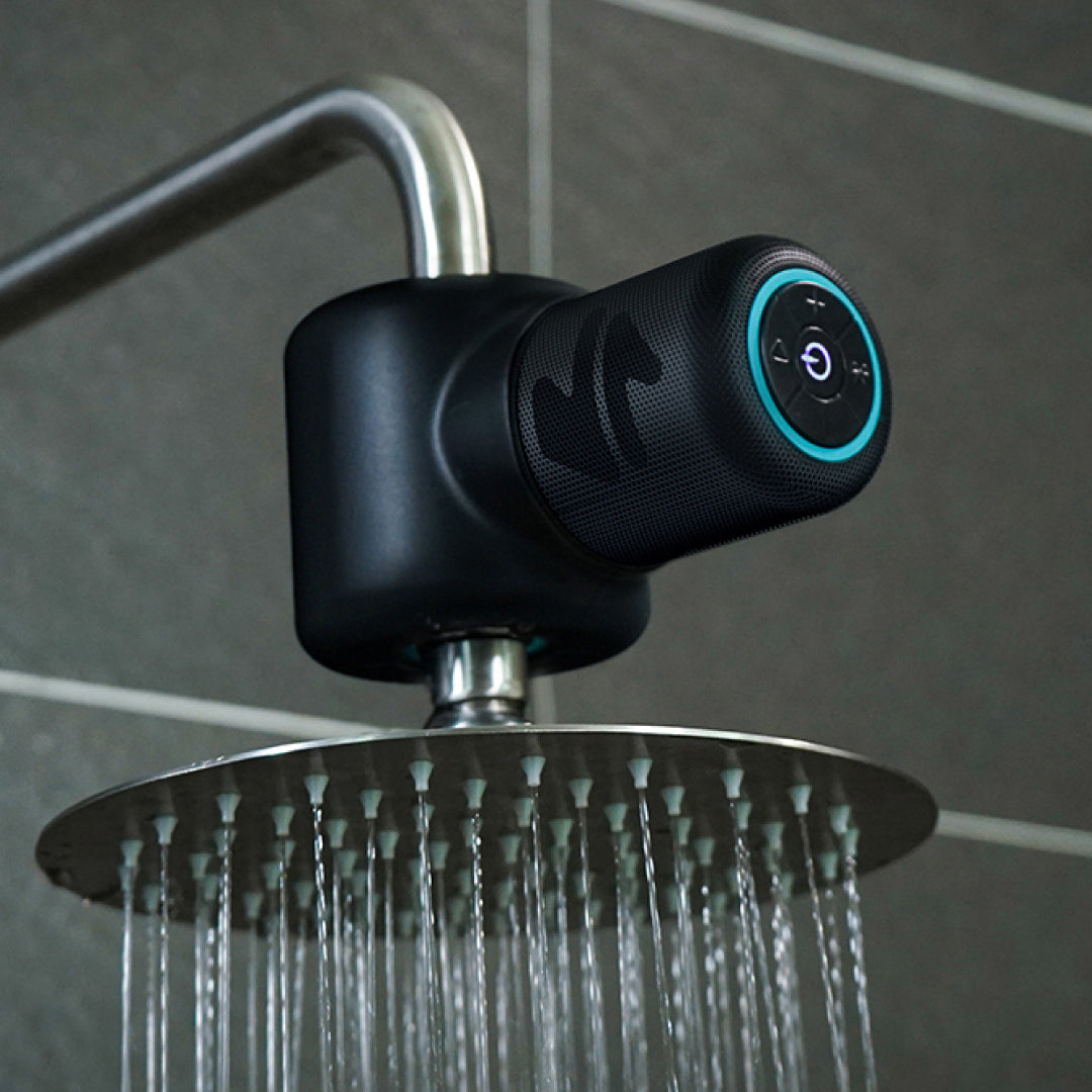Ampere Bluetooth Shower Speakers Get Up, Get Down, Get Clean! Shower Power Pro (Black)